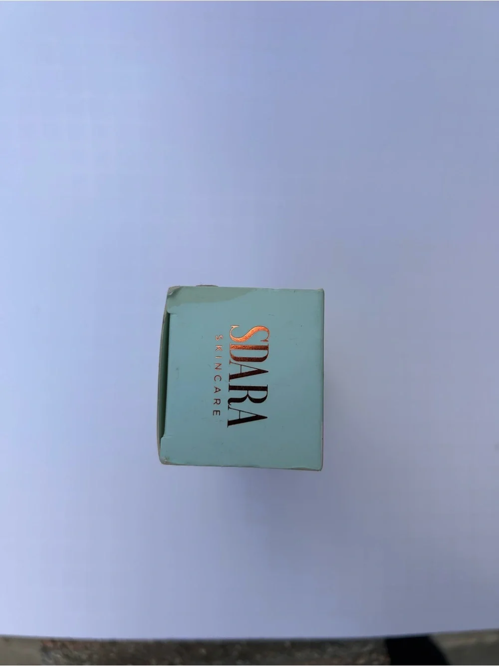 SDARA Skincare Mint Green Box with Metallic Logo
